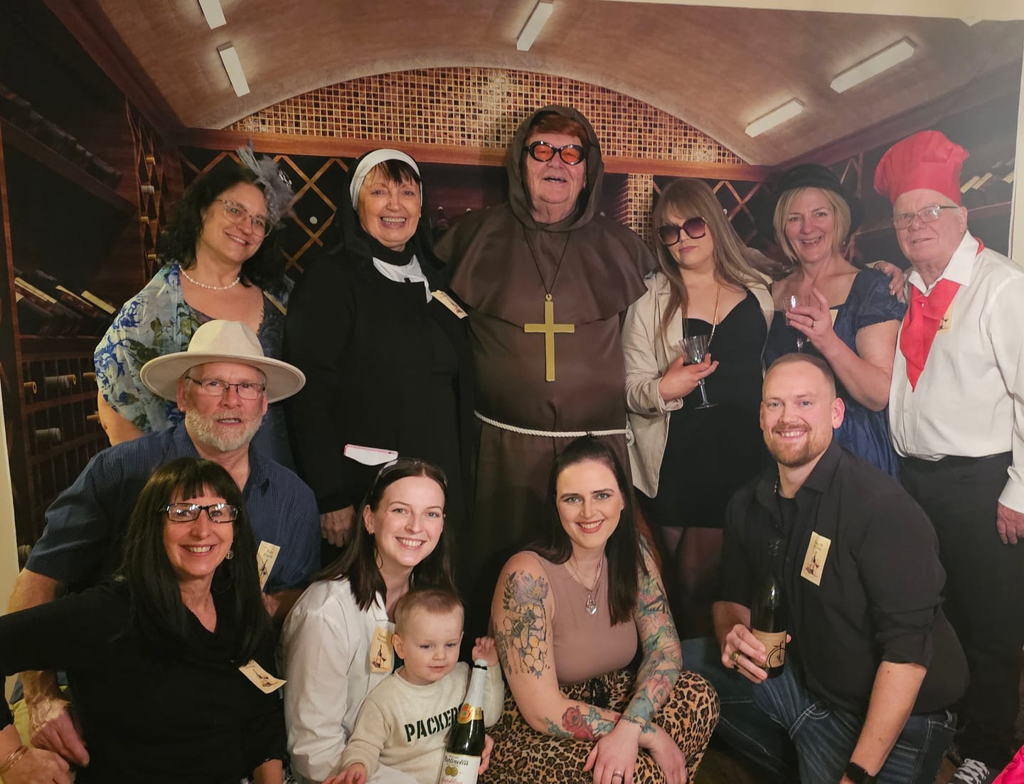 Customer photo review of A Wine Tasting Themed Murder Mystery Game Kit