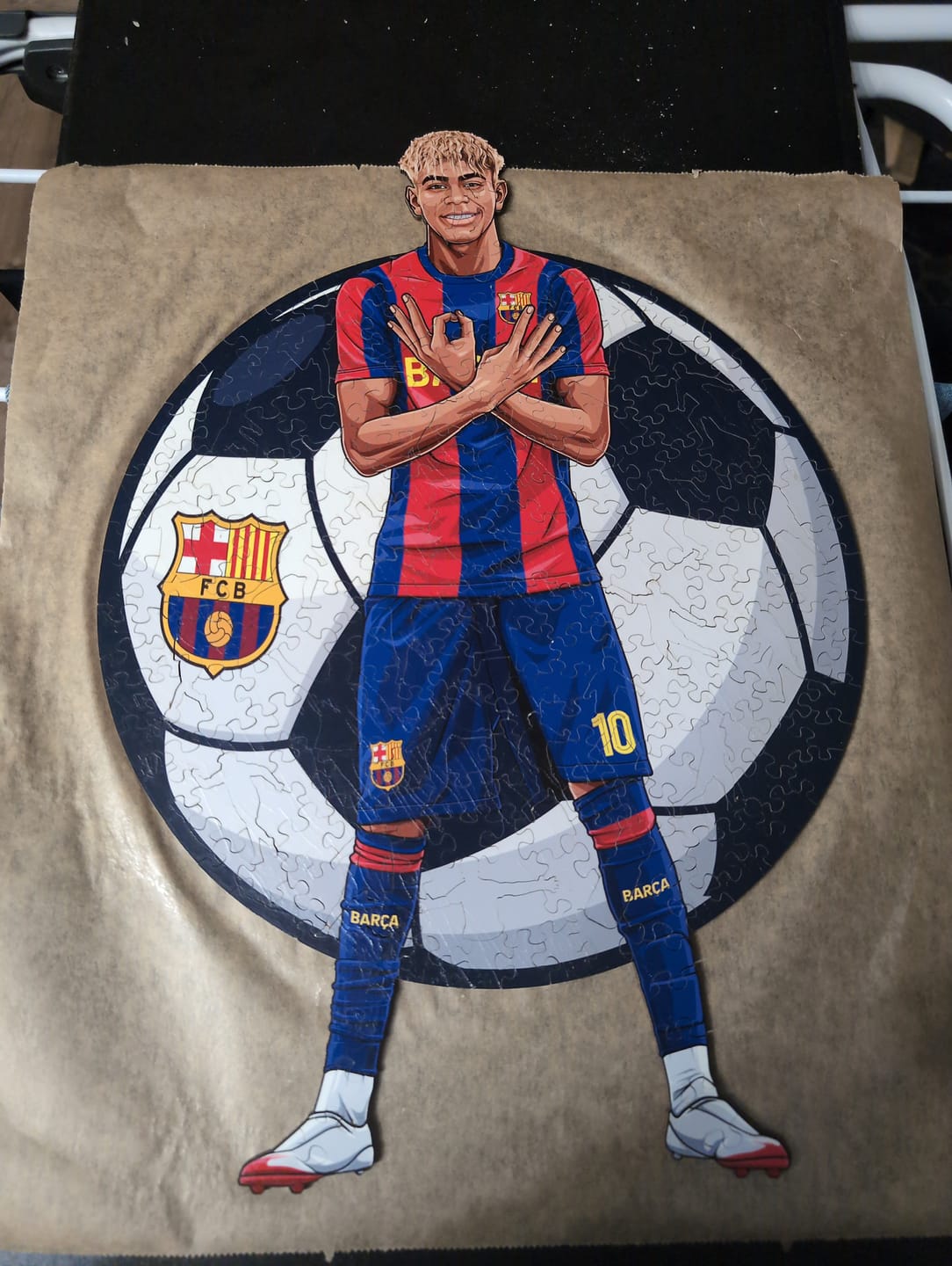 Customer photo review of Lamine Yamal - Holzpuzzle