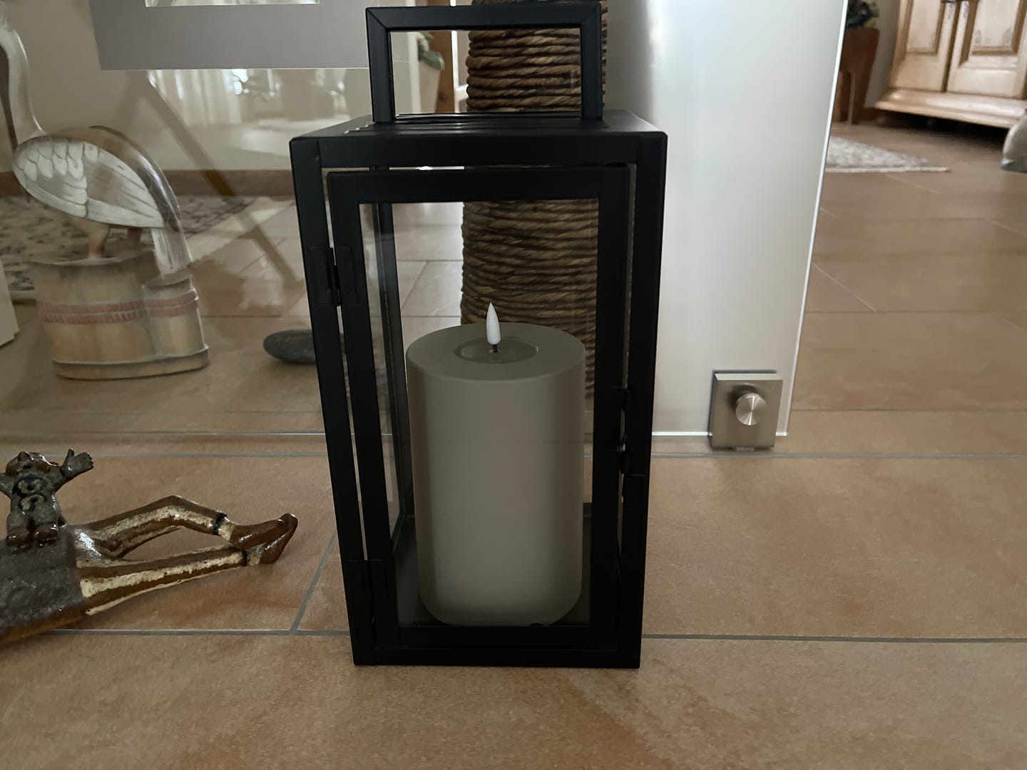 Customer photo review of Udendørs LED Bloklys Ø 10 x 15 cm Sand