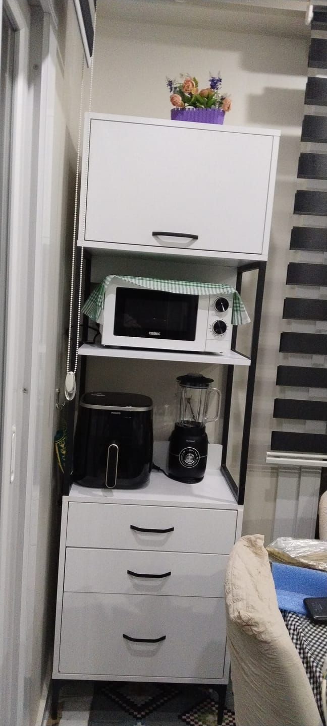 Customer photo review of Rani JE135 Çok Amaçlı Dolap 1 Kapaklı 3 Çekmeceli Kiler Mutfak Dolabı Beyaz