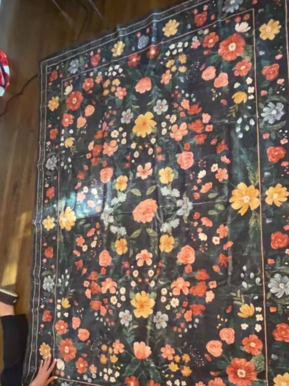 Customer photo review of Chloris Washable Area Rug - Black