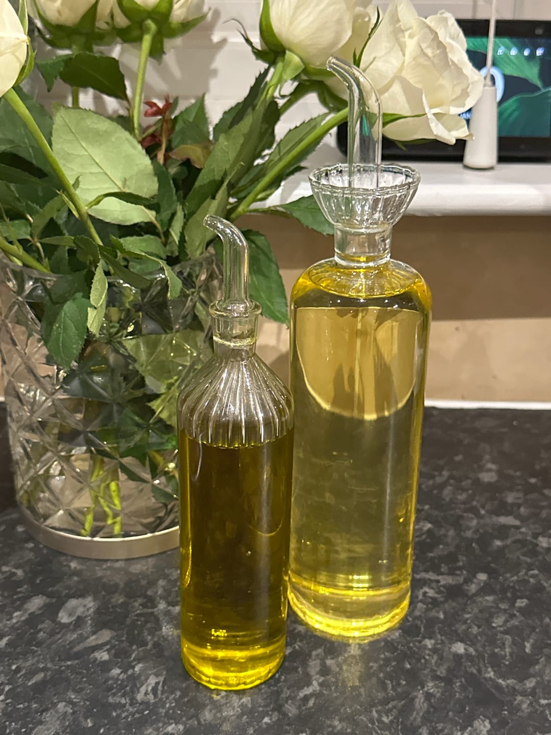 Customer photo review of Ribbed Glass Glass Oil Cruet