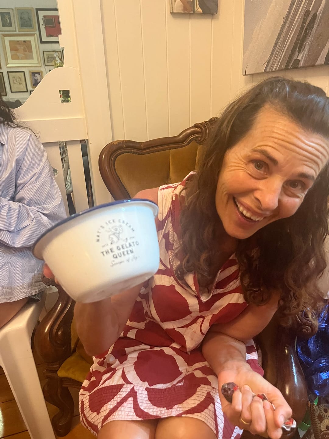 Customer photo review of Custom Engraved Enamel Camping Retro Bowl 880ml
