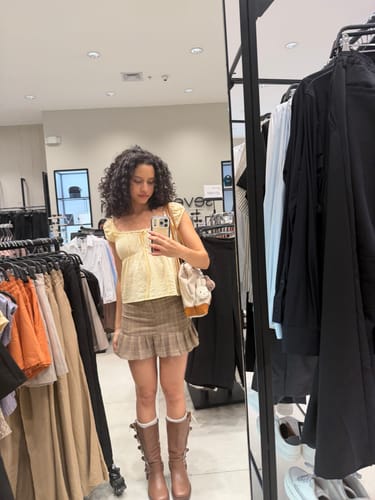 Customer photo review of Moto Brown Boots