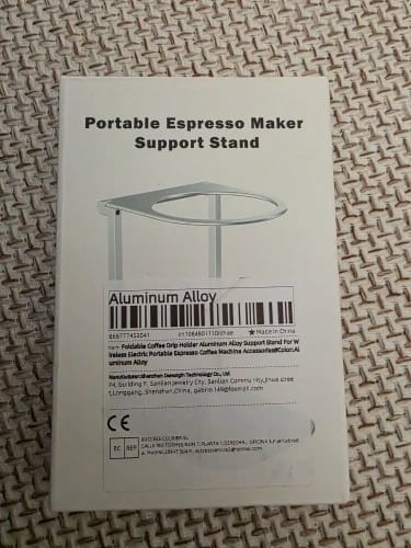 Customer photo review of Soporte plegable para goteo de café, soporte de aleación de aluminio para máquina de café expreso portátil eléctrica inalámbrica, accesorios