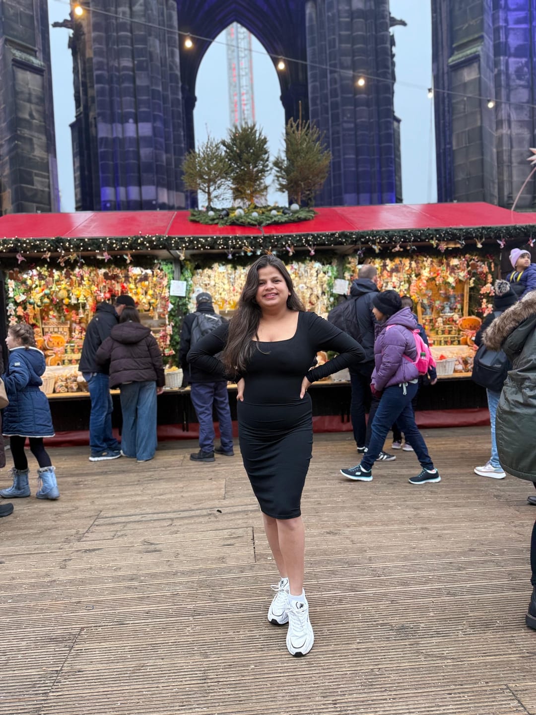 Customer photo review of Long Sleeve Midi Shapewear Dress
