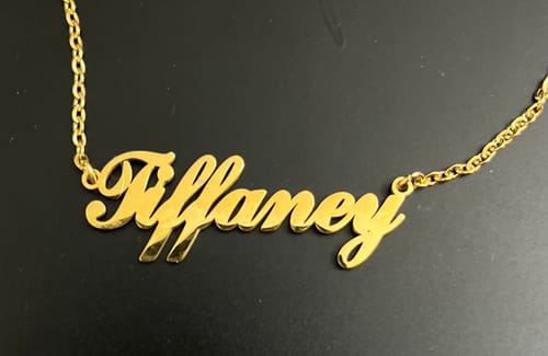 Customer photo review of Personalized Name Necklace