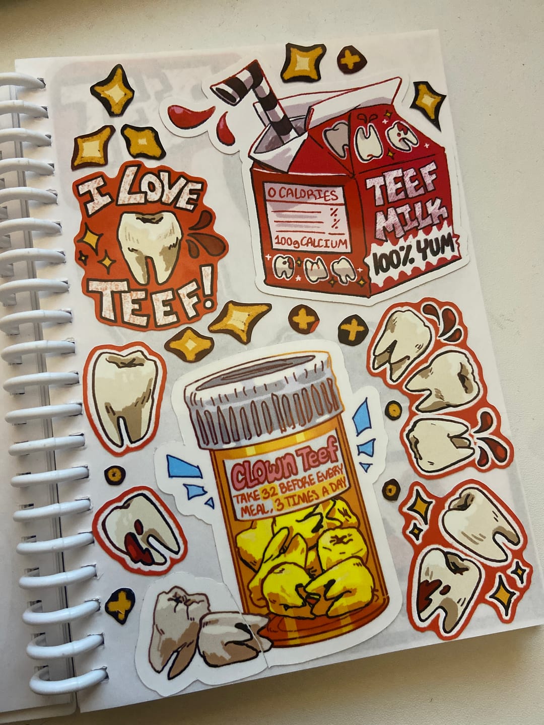 Customer photo review of Milk Carton Stickers!