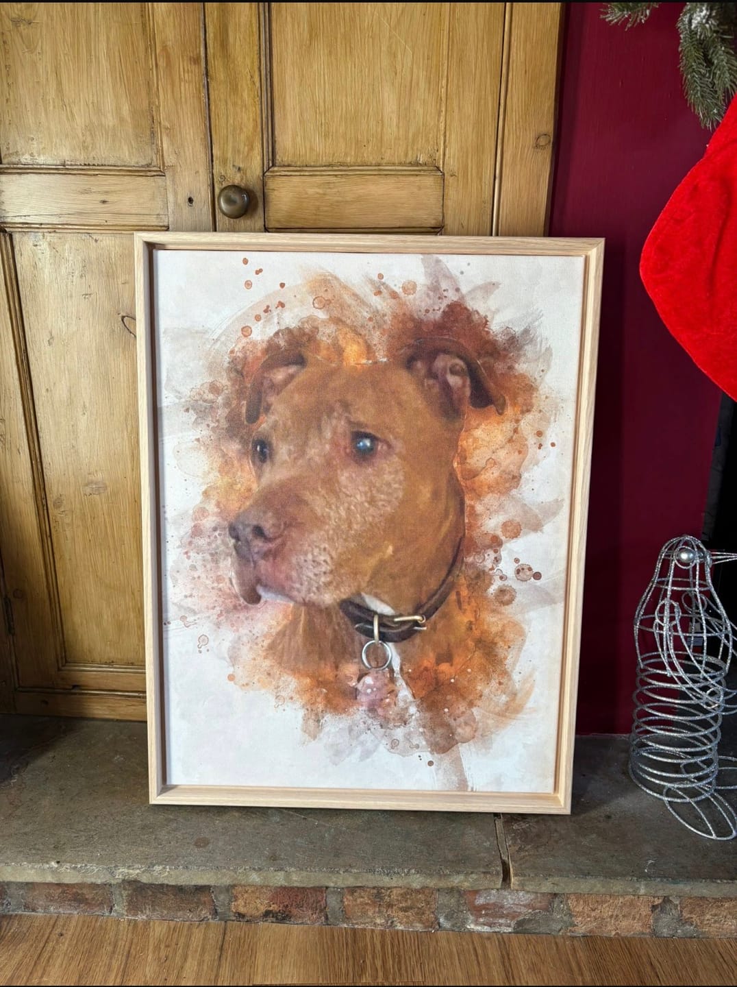 Customer photo review of Watercolor Pet Portrait