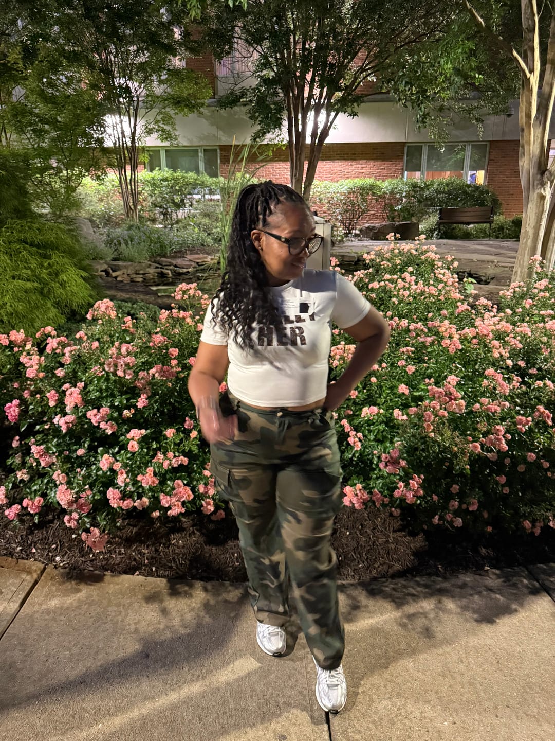 Customer photo review of Pre-looped Crochet Boho Locs with Human Hair Curls