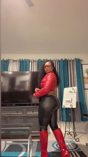 Customer photo review of Fall For You PU Crop Jacket
