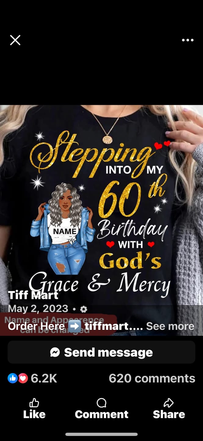 Customer photo review of 60th Birthday With God's Grace & Mercy