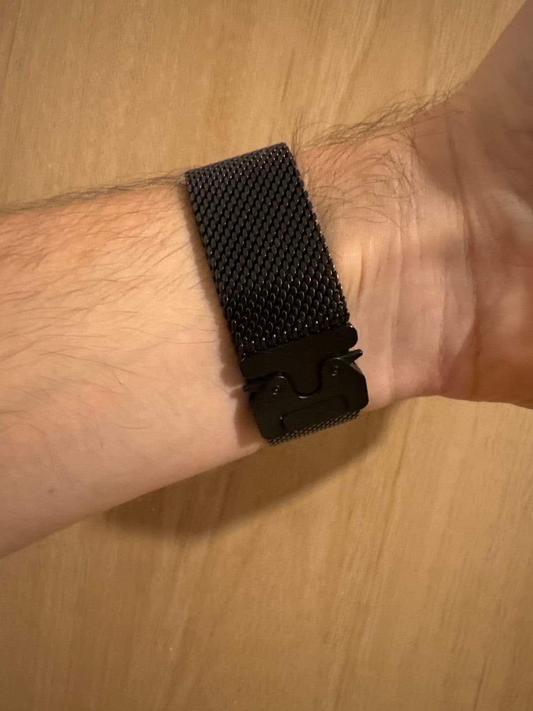 Customer photo review of Ultimate Titanium Milanese Loop Strap for Apple Watch