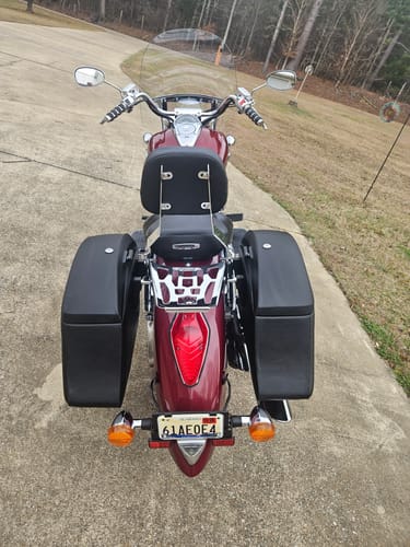 Customer photo review of 44L - Lamellar Stallion Extra Large Honda VTX 1800 R (Retro) Leather Covered Motorcycle Hard Saddlebags