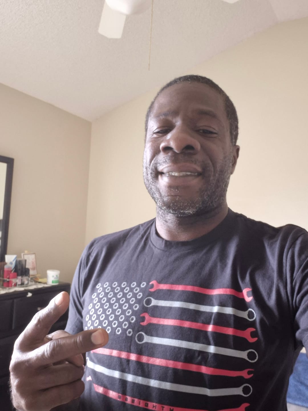 Customer photo review of 80Eighty® Wrench Flag Shirt