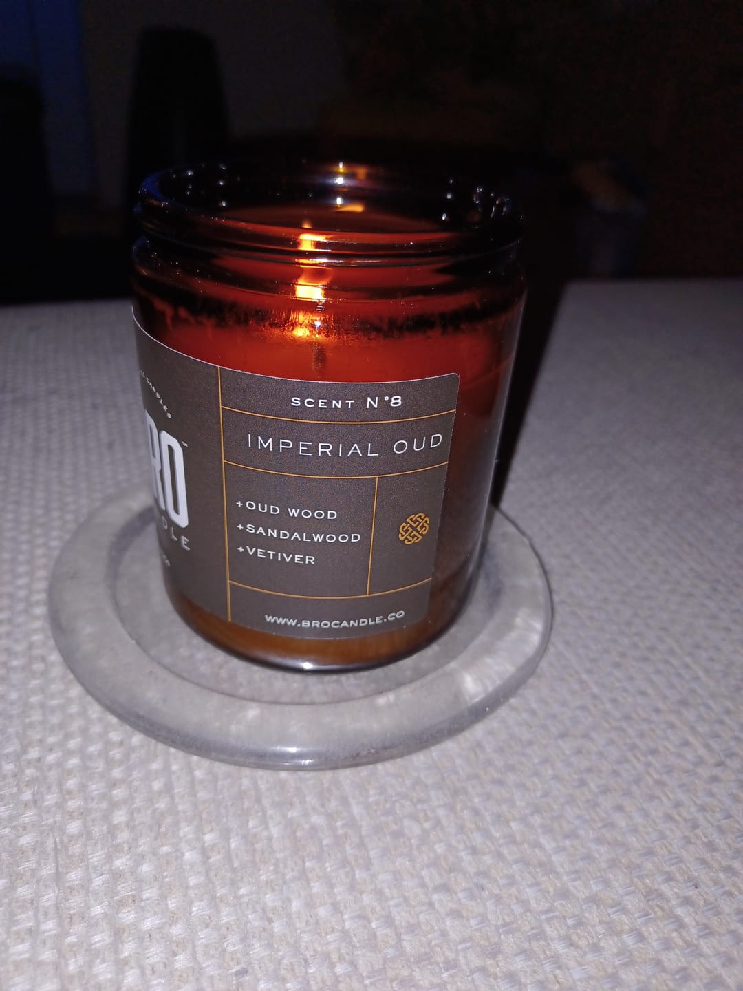 Customer photo review of The Imperial Oud Candle