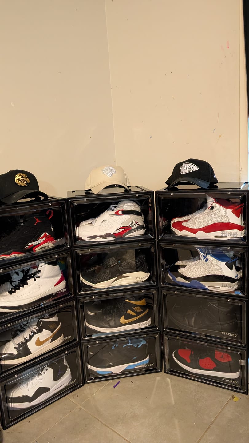 Customer photo review of Magnetic Sneaker Display Case - Buy Bulk (6pcs)