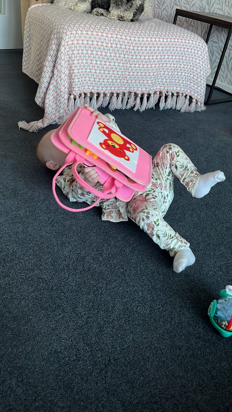 Customer photo review of BusyNest – Sensory Play Board for Little Learners