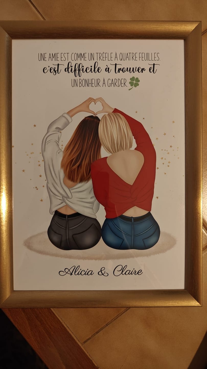Customer photo review of Affiche Personnalisée - Meilleures Amies