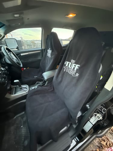 Customer photo review of Waterproof Car Towel Seat Cover