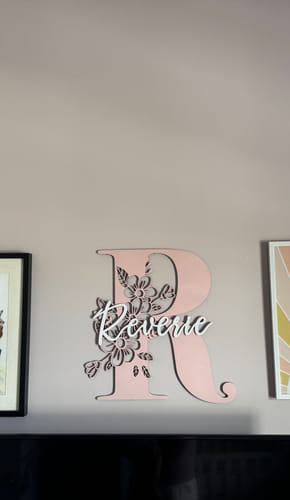 Customer photo review of Floral Monogram Two Layer