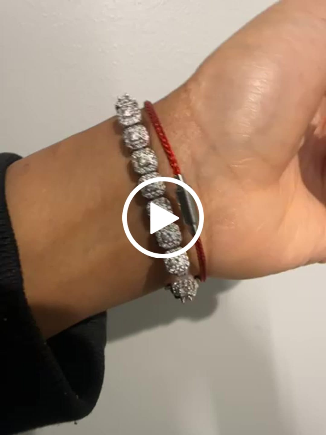 Customer video review of Protective Red Cord Silver Bracelet