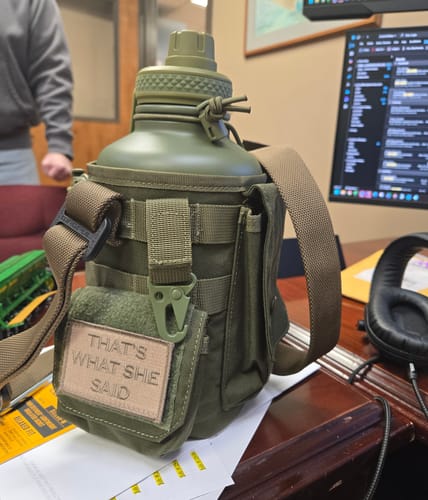 Customer photo review of 64oz Battle Bottle Water Bottles