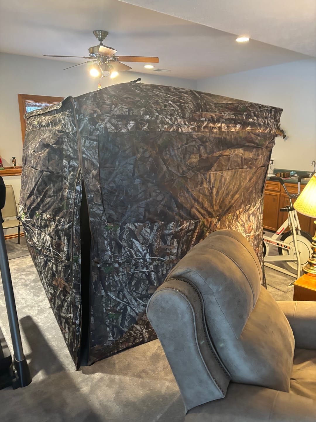 Customer photo review of OptiVue 360° Ultra-HD See-Through Hunting Blind with 90° Full-Access Door