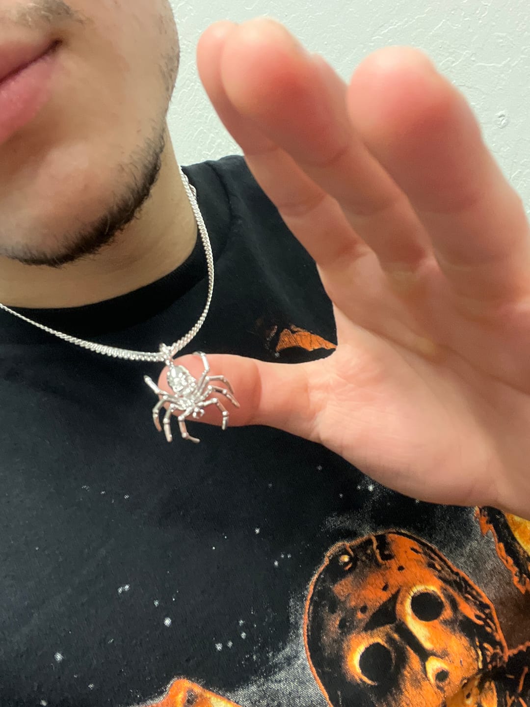 Customer photo review of SPIDER SKULL PENDANT