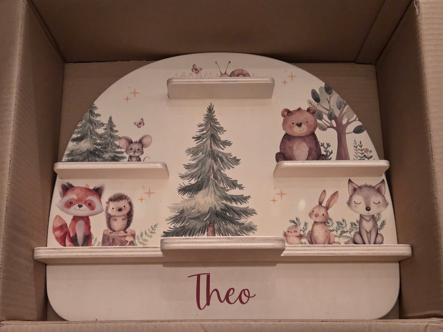 Customer photo review of Tonie Regal aus Holz, Toniebox Regal personalisiert fröhliche Waldtiere
