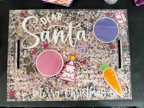 Customer photo review of 16x12x7/8" Limited Edition Santa Snacks Tray Christmas Silicone Mold