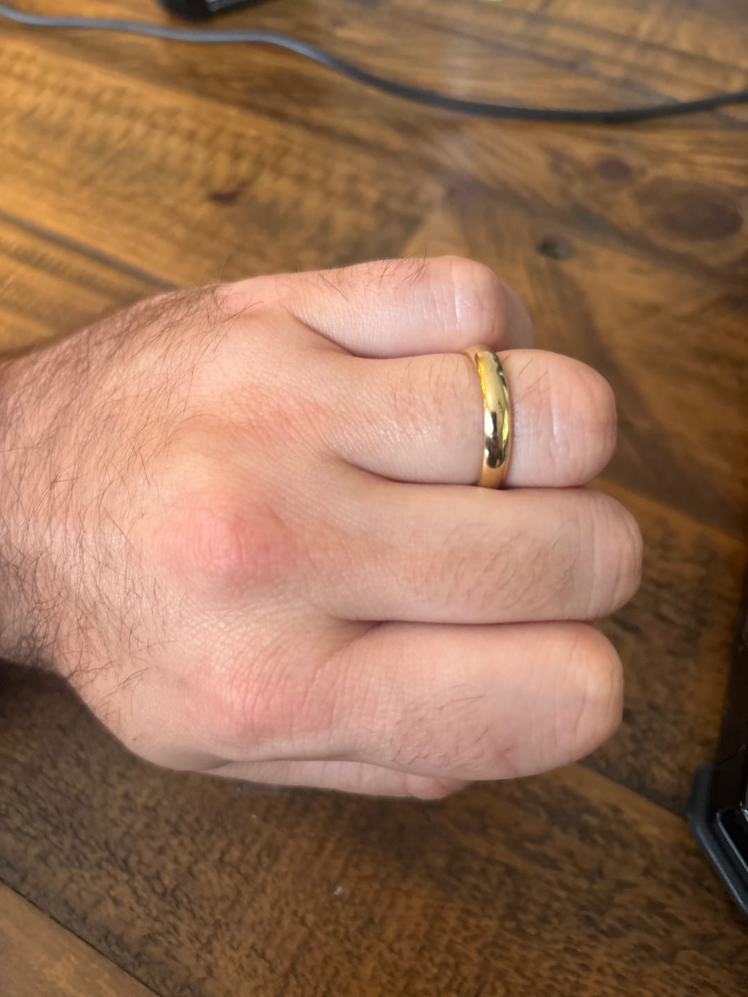 Customer photo review of 4mm Dome Wedding Band