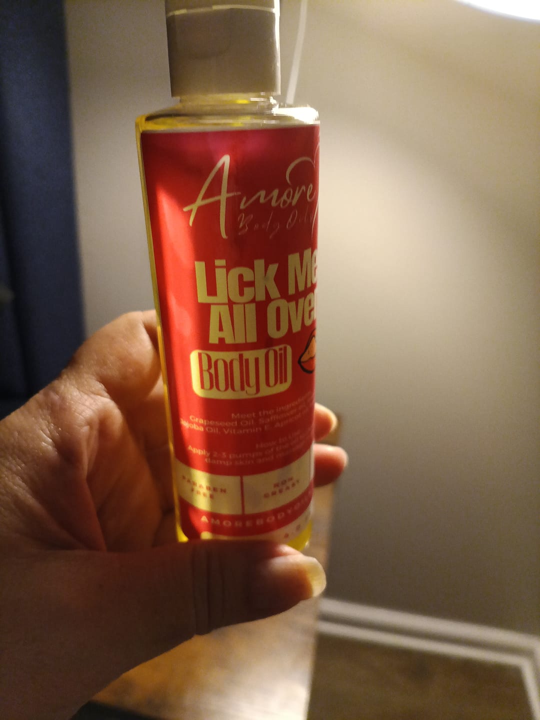 Customer photo review of Lick Me All Over - Body Oil