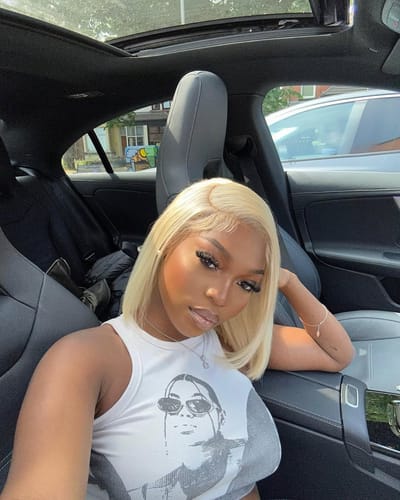 Customer photo review of Platinum Perfection 13x4 HD Lace Frontal Wig Straight Bob 12" 200% Density