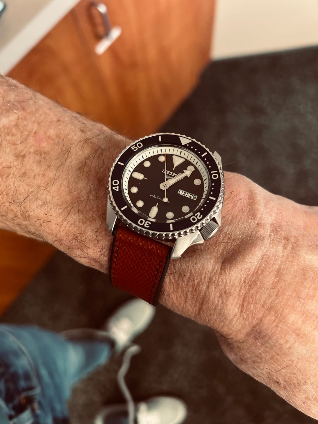 Customer photo review of Leather & Rubber - Red