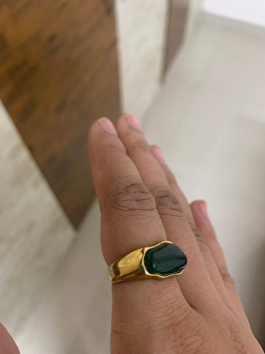 Customer photo review of Greenstone Enigma Ring