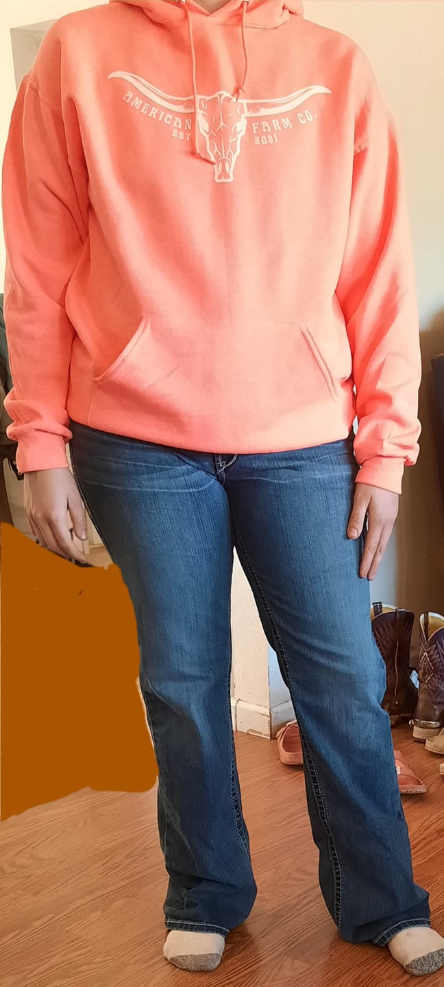 Customer photo review of Neon 'Skull Horns' Hoodie