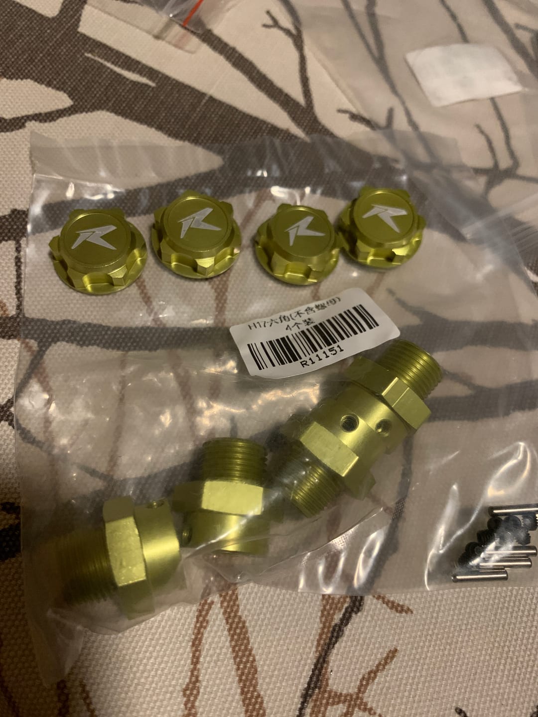 Customer photo review of Aluminum H17 Hex & H17 Lock Nut For RZ001