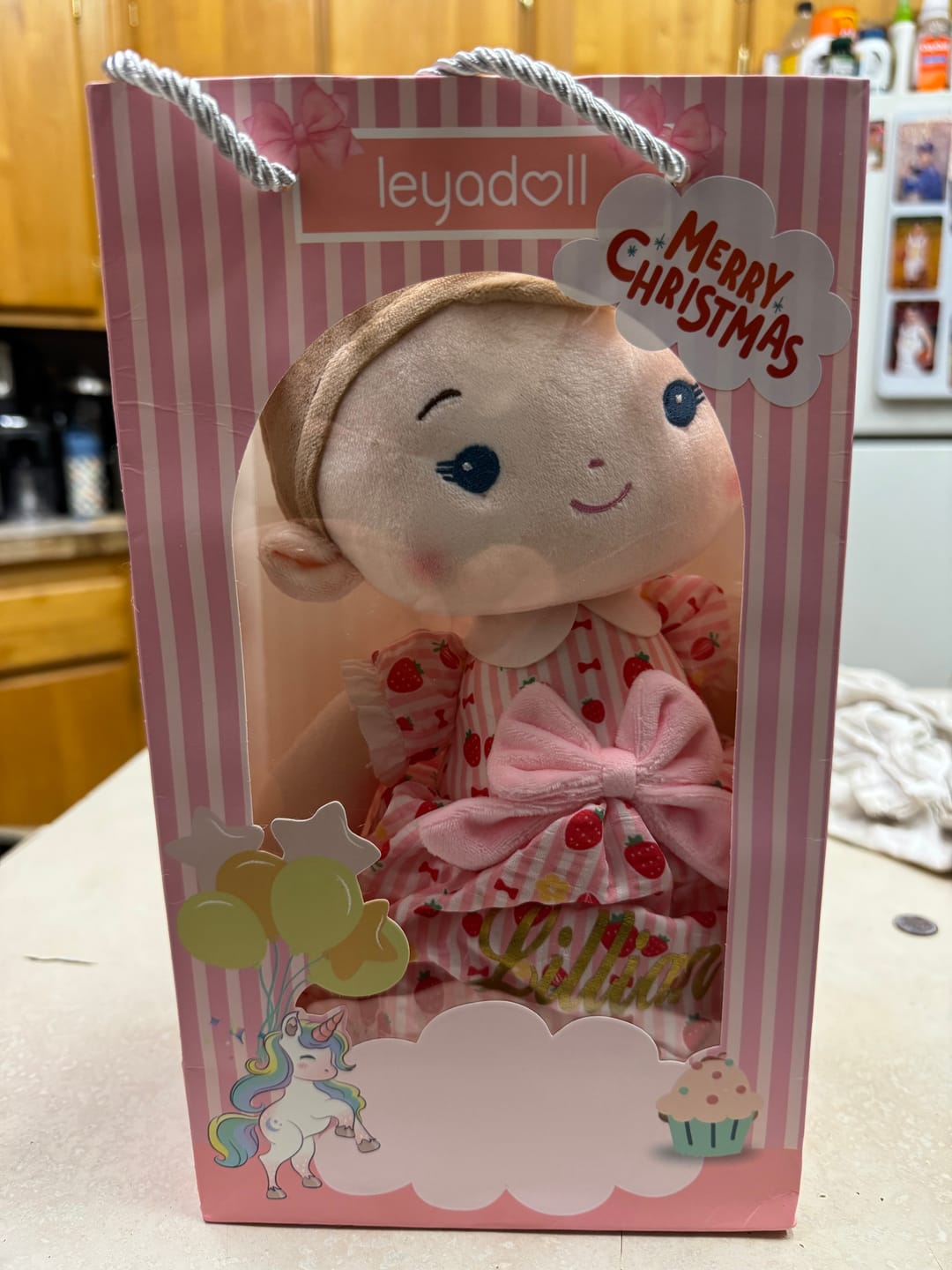 Customer photo review of Personalized Strawberry Girl - Pink