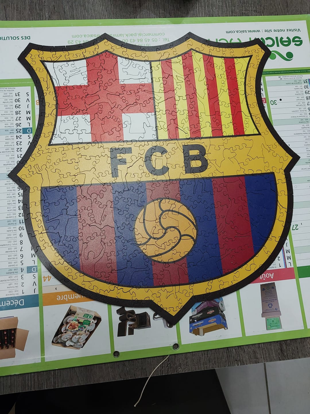 Customer photo review of Logo FC Barcelona® - Puzzle en Bois