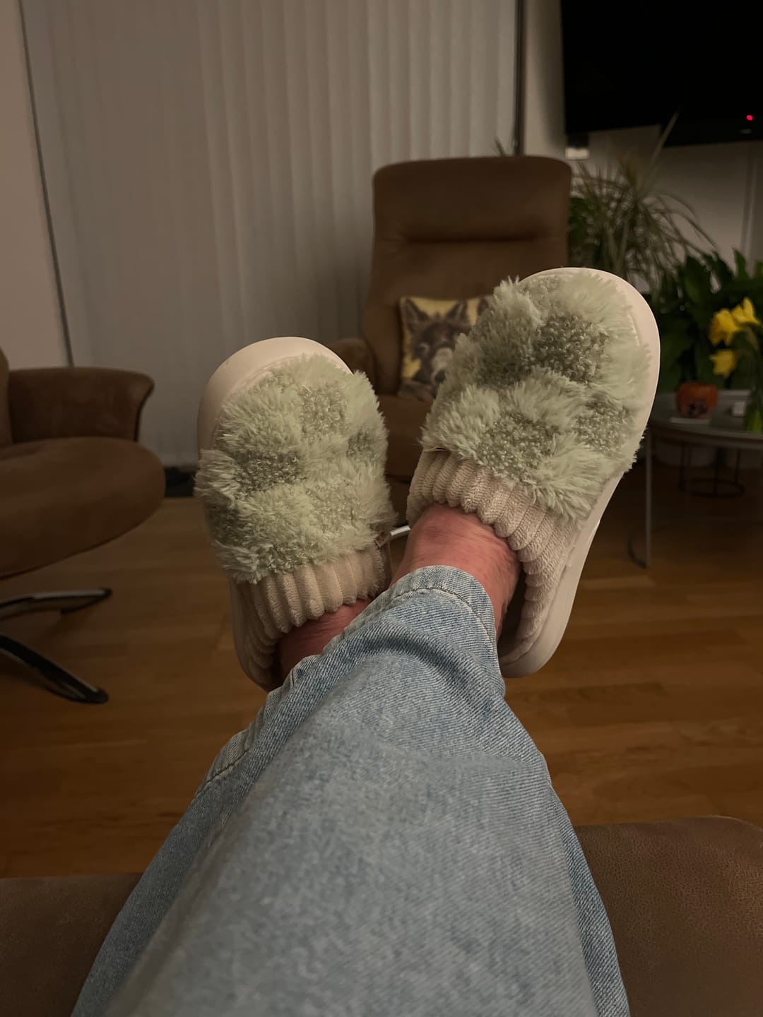 Customer photo review of Nordic Fluffy Slippers