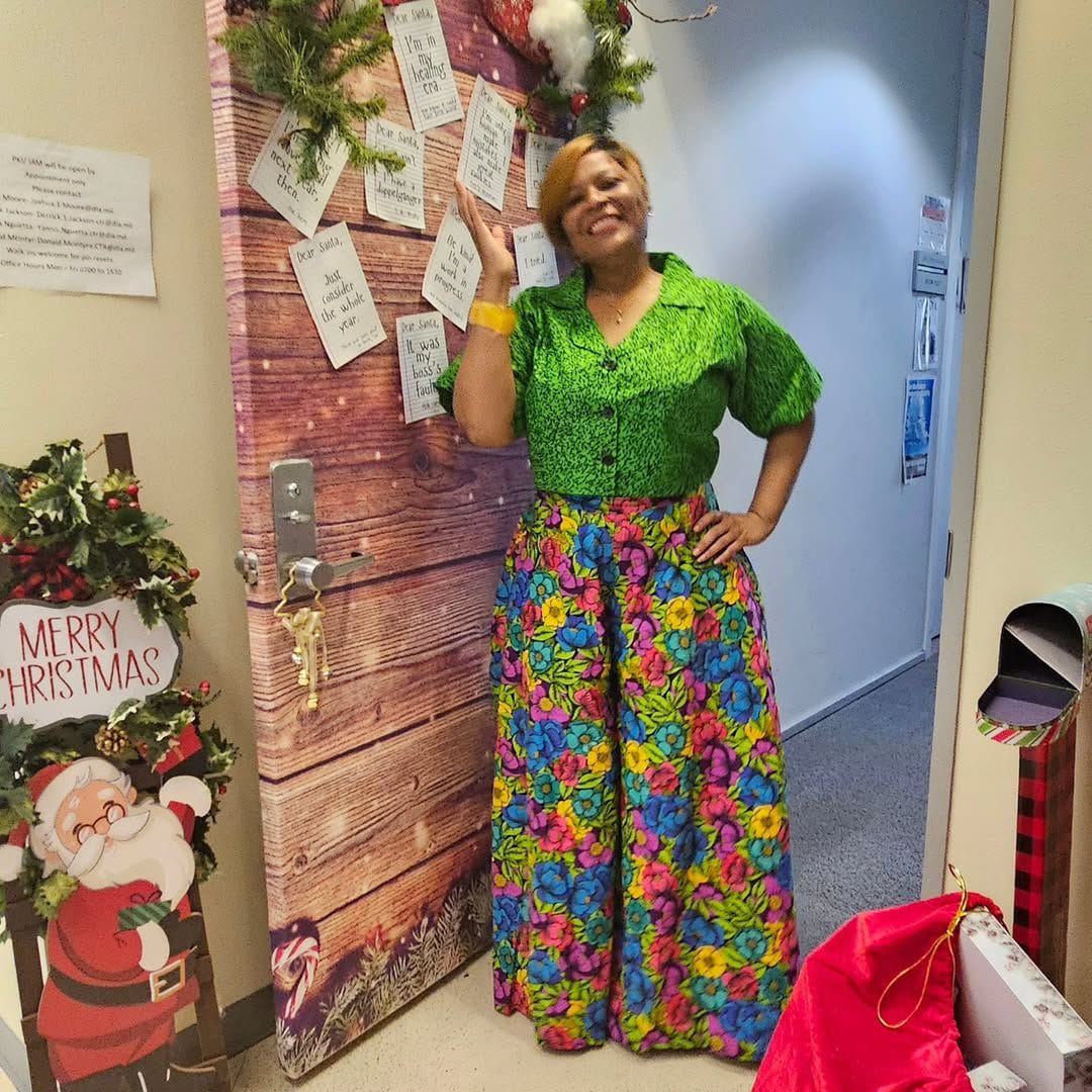 Customer photo review of Idunnu Ankara Pants Set | Green