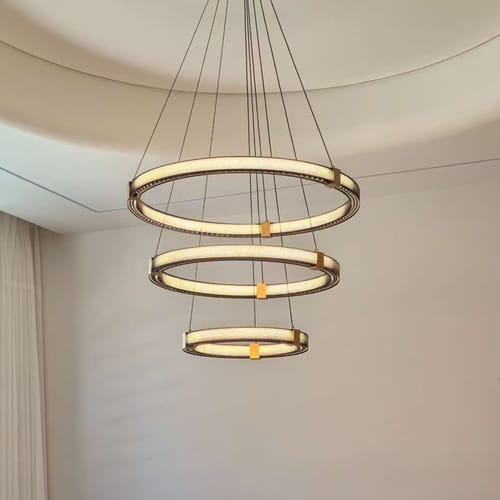 Mistiva ring chandelier installed in a customer's home