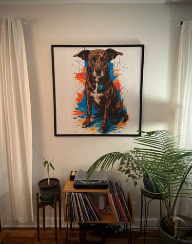 Customer photo review of Custom Pet Portrait - Abstract Style