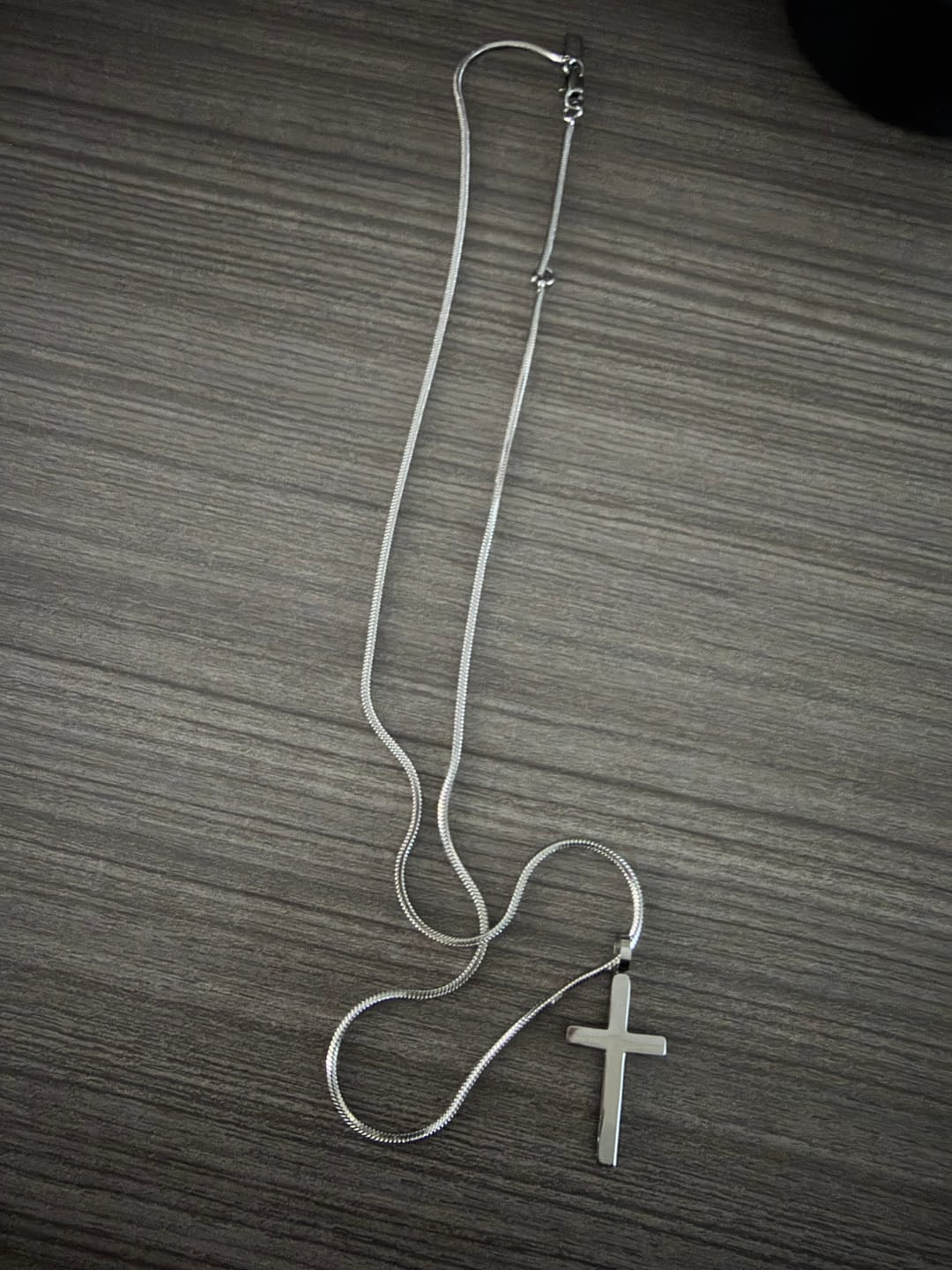 Customer photo review of Classic Cross & Square Chain
