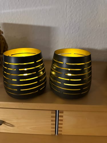 Customer photo review of LED Jumbo Fyrfadslys 2 stk. (Store) Sand