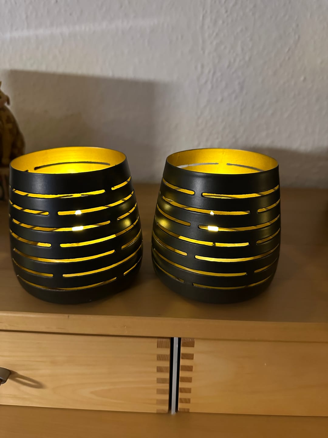 Customer photo review of LED Jumbo Fyrfadslys 2 stk. (Store) Sand