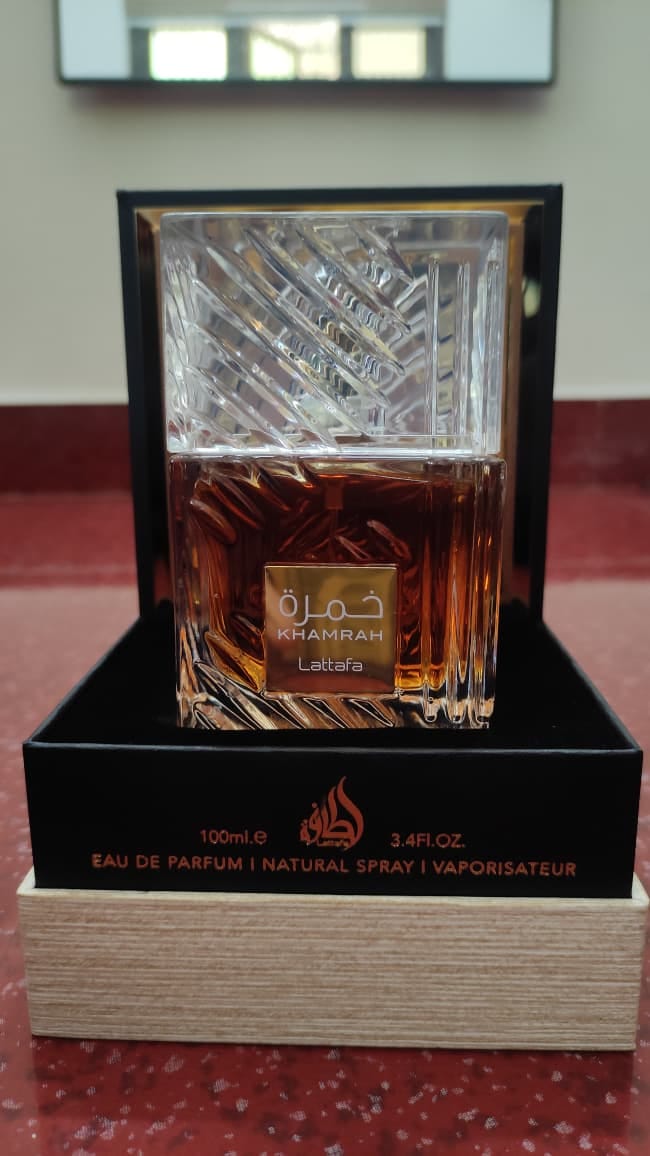 Customer photo review of Lattafa Khamrah Eau De Parfum For Unisex