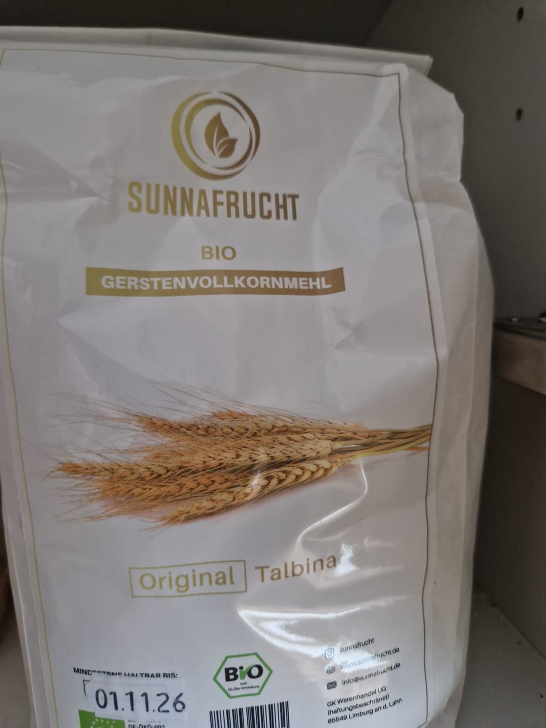 Customer photo review of Bio Gerstenvollkornmehl | Talbina Zutat | 1kg