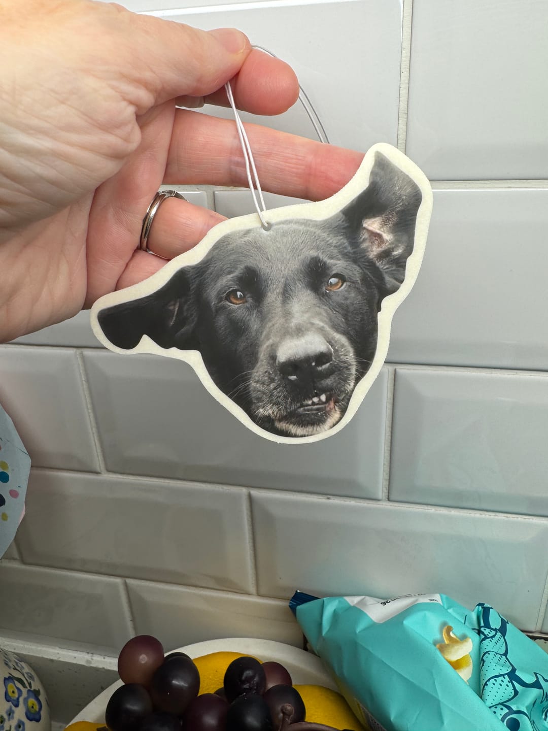 Customer photo review of Personalised Custom Car Air Freshener With Your Photo